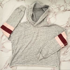 Grey Crop A&F hoodie
